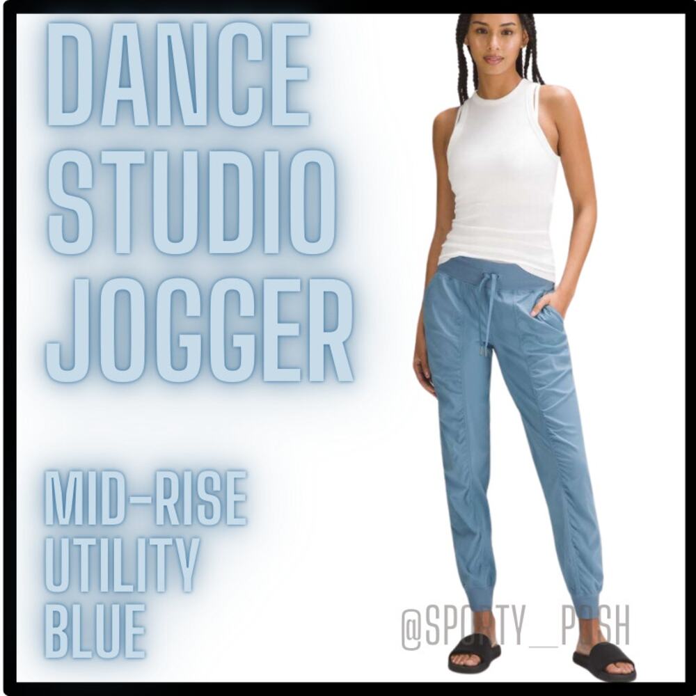 NWT Utility Blue lululemon Dance Studio MR Jogger Sz 4 Luxtreme Fabric